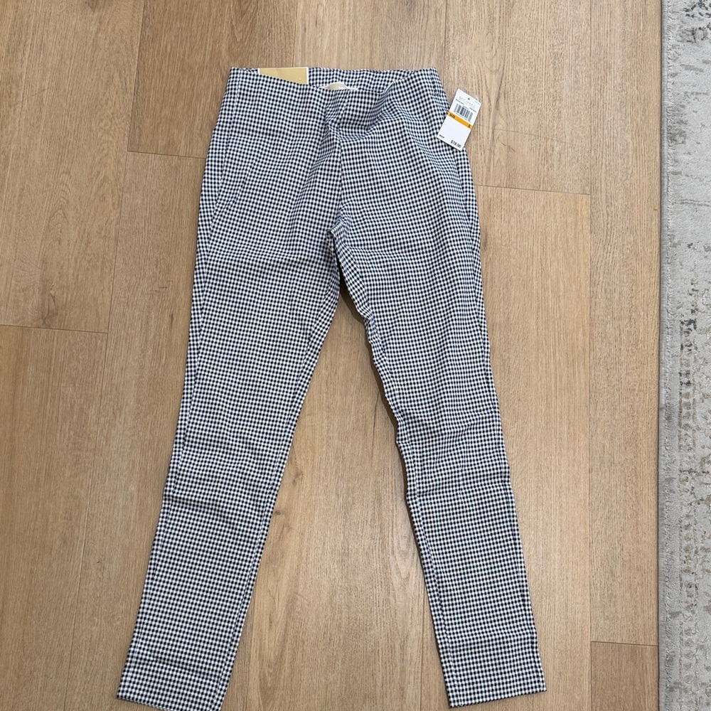 Michael Kors blue& White Gingham Skinny Pants